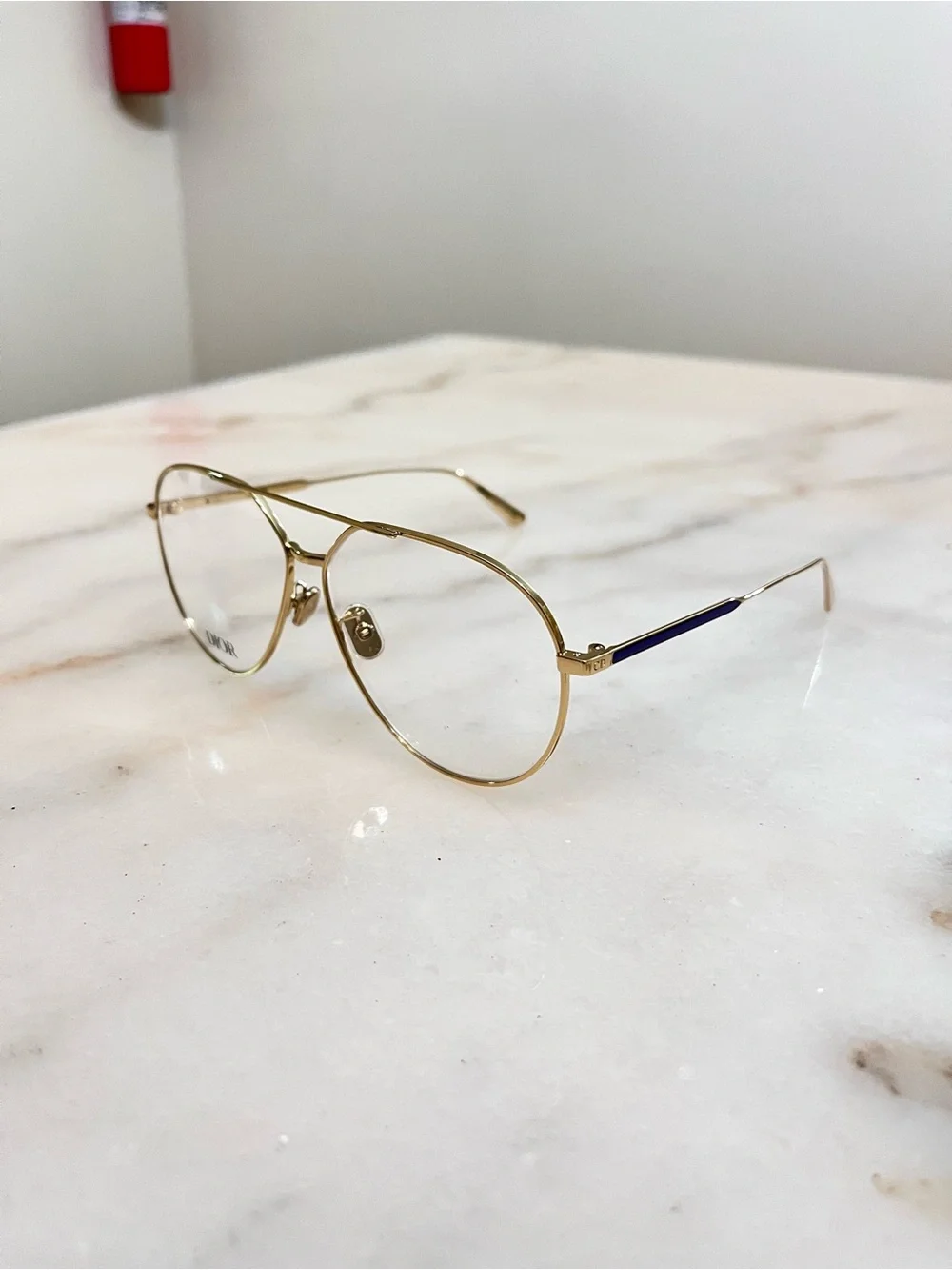 Eyeglasses on Marble Surface